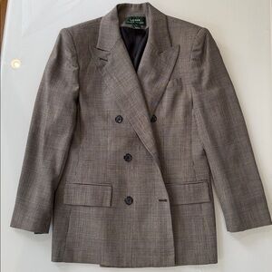Lauren Ralph Lauren Women’s Double Breasted Plaid Blazer - Size 12